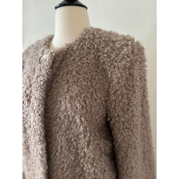 Helene Berman London Super Soft Sweater Plush Beige Jacket Size S - Picture 6 of 11